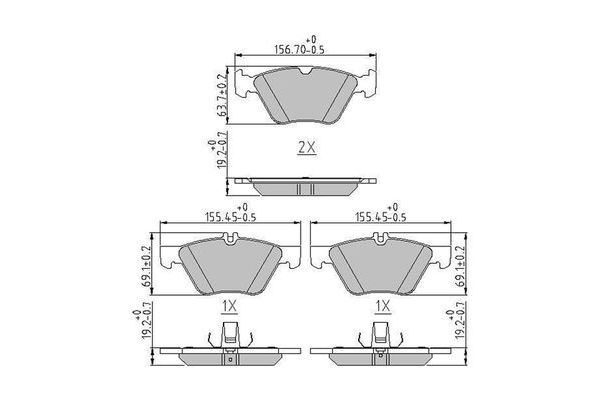 Fren Disk Balata Ön Mercedes S -Serisi 4 Kapı (BM 220)(07.1998->)  OTOZONE FDO6035-R
