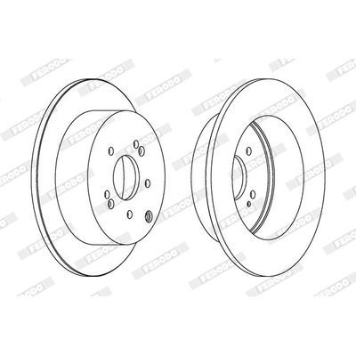 Fren Disk Ayna Arka Sağ ve Sol FERODO DDF1671C