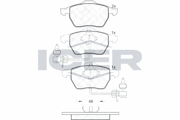 Fren Disk Balata Ön Audi A6 Sedan (4B2)(06.2001->)  KALE BALATA 23018 204 05 ANS KD13