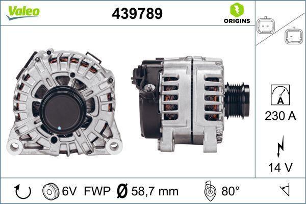 Alternatör  Citroen C5 Tourer (04.2008->)  VALEO 439789