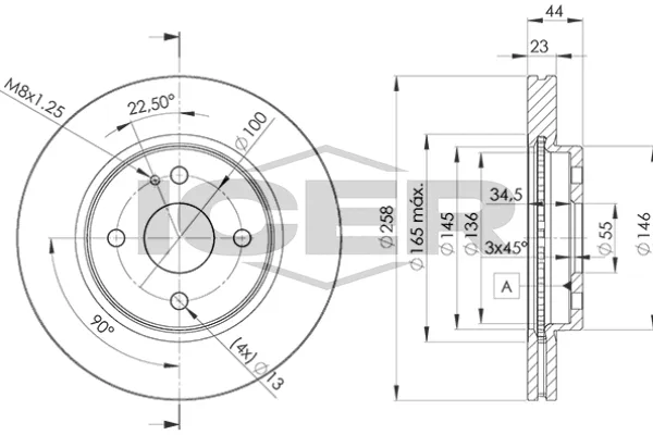 Fren Disk Ayna Ön Sağ ve Sol AYD 50319