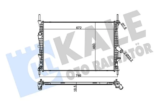 Su Radyatörü  Ford Transit New Line (TT9)(2006->)  KALE 0222311AB
