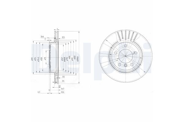 Fren Disk Ayna Ön Sağ ve Sol BMW 3 Serisi Cabrio (E46)(2000->)  DELPHI BG3527C
