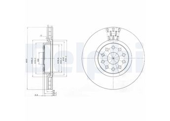Fren Disk Ayna Ön Sağ ve Sol DELPHI BG3497  60629865 60814921 60629895 71740119