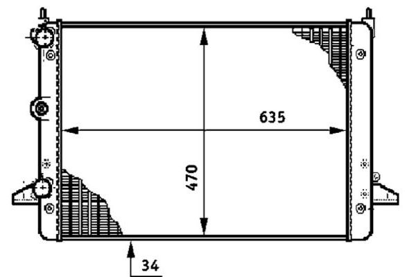 Su Radyatörü  Hyundai Elantra (AD)(2016->)  MAHLE CR 640 000S
