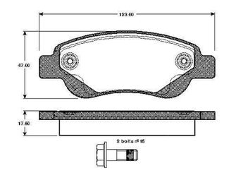 Fren Disk Balata Ön BOSCH 0 986 TB2 927  986TB2927 0 986 TB2 927 425328 4253 28 435326 4353 26 425327 4253 27 44650H020 044650H020