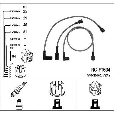 Buji Kablosu  NGK 7242