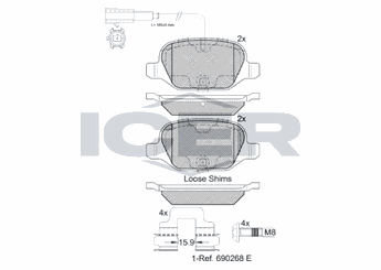 Fren Disk Balata Arka OTOZONE FDA9016-R  71770108 77365752 77365858 7 177 010 8 7 736 575 2