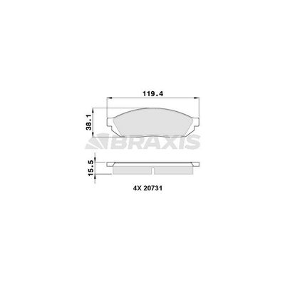 Fren Disk Balata Ön BRAXIS AA0348
