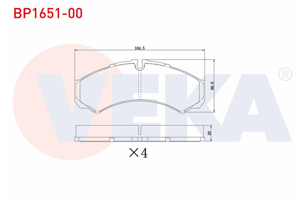 Fren Disk Balata Ön Iveco Daily Kargo Aracı  (Sommer)(2006->)  VEKA BP1651-00