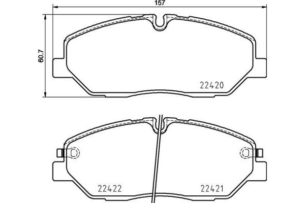 Fren Disk Balata Ön Hyundai H350 Düz yataklı (05.2015->)  BREMBO P 30 090
