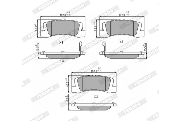 Fren Disk Balata Arka Toyota Corolla (E11)(2000->)  FERODO FDB848