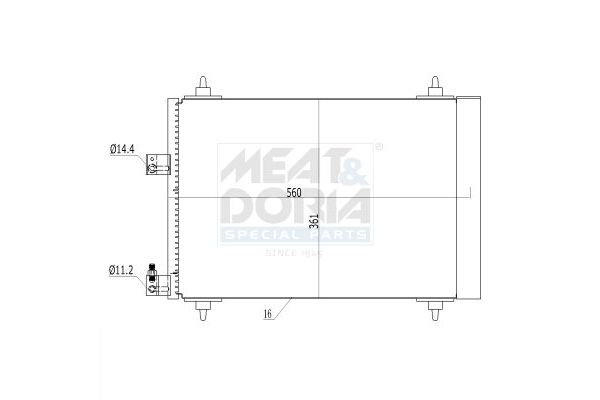 Klima Radyatörü  MOTORTEC PEG0558