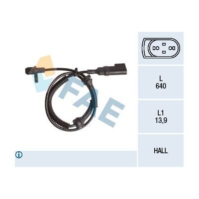 Abs Sensörü Arka Sağ veya Sol Ford Tourneo Connect (TC7)(2002->)  FAE 78145