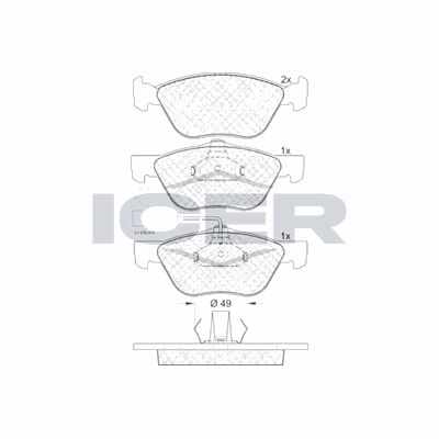 Fren Disk Balata Ön Alfa Romeo GT (125)(2004->)  AYD 60514A