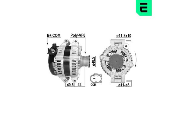 Alternatör  BMW X3 Serisi (F25)(03.2011->)  ERA 211052A