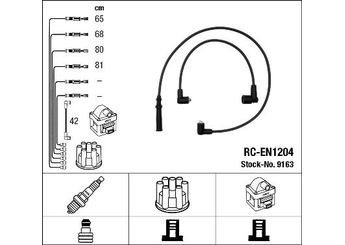 Buji Kablosu  NGK 9163  2245015R25 22450-15R25 2245021F26 22450-21F26 22450D1127 22450-D1127