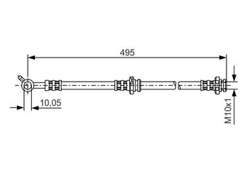 Fren Hortumu Arka Sağ BOSCH 1 987 476 399  1987476399 1 987 476 399 462108H510 46210 8H510 462108H51A