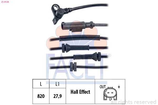 Abs Sensörü Ön Sağ veya Sol Opel Adam (2012->)  MAHER 27020