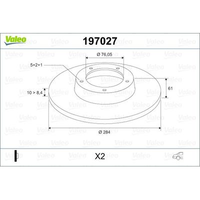 Fren Disk Ayna Arka Sağ ve Sol Hyundai Tucson (JM)(2004->)  VALEO 197027