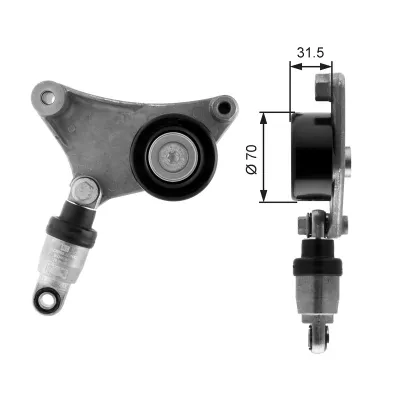 Vantilatör Kayış Gergi Rulmanı  Toyota Previa (R30)(2000->)  GATES T38216