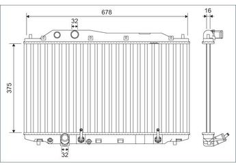 Su Radyatörü  VALEO 701135  1772874 5054660 AE818005AB 19010RNCT51 19010-RNC-T51 19010RRH901 19010-RRH-901 19010RNAA51