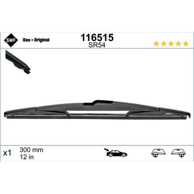 Silecek Süpürgesi Arka  300 mm - 12 inç Mitsubishi Eclipse Cross (GK0W / GL0W)(01.2018->)  SWF 116515