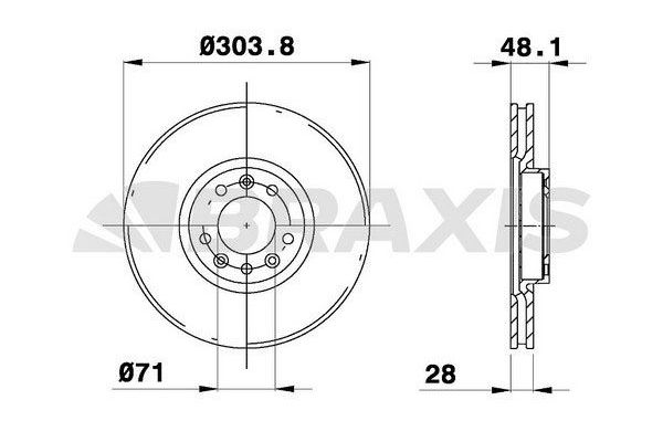 Fren Disk Ayna Ön Sağ ve Sol Opel Combo Life E (2018->)  BRAXIS AE0217