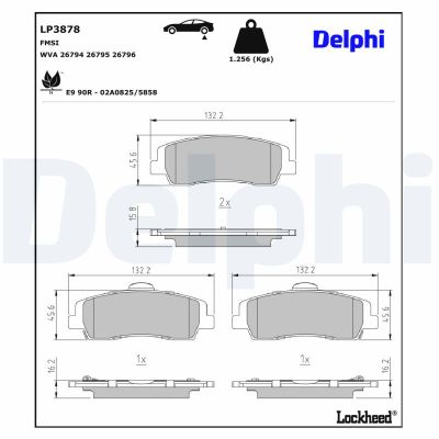 Fren Disk Balata Arka Hyundai Staria (US4)(08.2021->)  DELPHI LP3878