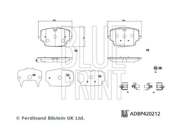 Fren Disk Balata Ön BMW X1 Serisi (U11)(2022->)  BLUE PRINT ADBP420212