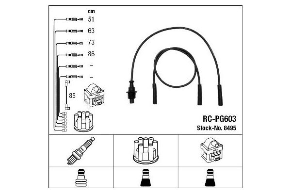 Buji Kablosu  Peugeot 309 (02.1986->)  PSA ORJINAL 5967K3