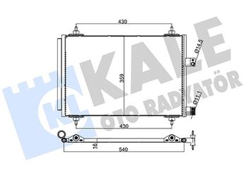 Klima Radyatörü  KALE 429500  6455FX 6455.FX 6455CP 6455.CP 6455GY 6455.GY