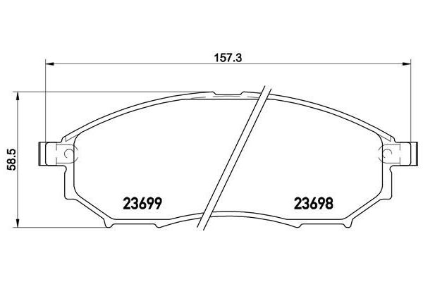 Fren Disk Balata Ön Nissan Qashqai +2 (J10)(08.2008->)  BREMBO P 56 094