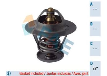 Termostat 88 °C  OES 0018.03  XS7Q8575AA 1338F5 1338.F5 1634187789000 16341-87789-000 9004833013000 90048-33013-000 9004833024000 90048-33024-000 9004833029000 90048-33029-000 1096283 XS7Q-8575-AA 1767065720 17670-65720 9091603043 90916-03043