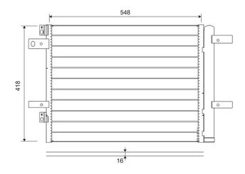 Klima Radyatörü  VALEO 822564  9673629480 9677145480 9817334080 SU001A4747 SU001-A4747
