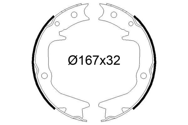 Fren Pabuçlu Balata Arka Mitsubishi Pajero Pinin (H60/H70)(1999->)  VALEO 564248