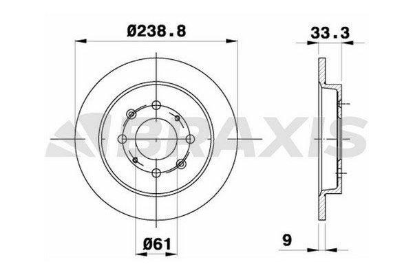 Fren Disk Ayna Arka Sağ ve Sol BRAXIS AE0341