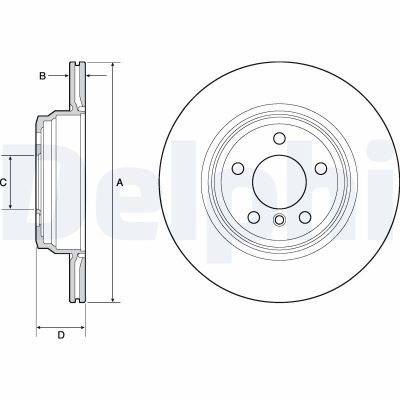 Fren Disk Ayna Arka Sağ ve Sol BMW 3 Serisi Gran Turismo (F34)(2013->)  DELPHI BG4665C