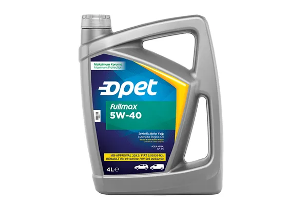 Motor Yağı (4 Lt) Fullmax Lpg 5W40  OPET 5W40 4 LT FLMX LPG