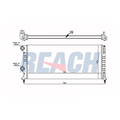 Su Radyatörü  Chevrolet Aveo Sedan (2006->)  VALEO 733257