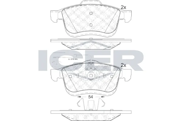 Fren Disk Balata Ön Lancia Delta (181)(2008->)  FIAT ORJINAL 77365396