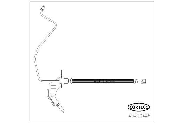 Fren Hortumu Arka Sol Opel Tigra Twin Top (2004->)  PSA ORJINAL 13334947