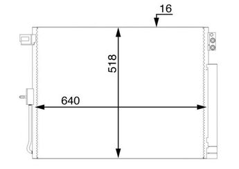 Klima Radyatörü  MAHLE AC 45 000S  K55038003AE 00K55038003AE K55038003AF 00K55038003AF 5181982AA 55038003AE 55038003AF 55038003AG