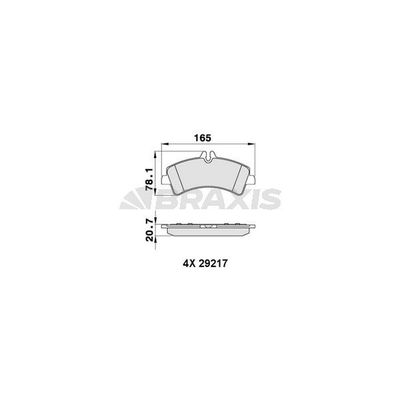 Fren Disk Balata Arka BRAXIS AA0257