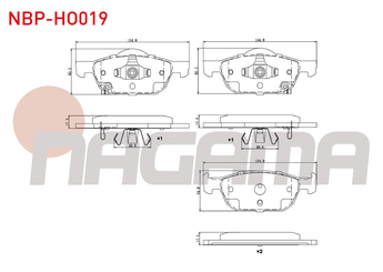 Fren Disk Balata Ön NAGAMA NBP-HO019  
