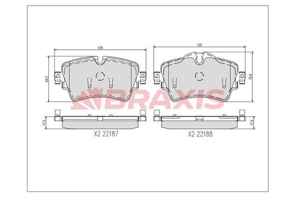Fren Disk Balata Ön MINI Mini 5-kapı (F55)(2014->)  BRAXIS AA0734