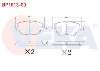 Fren Disk Balata Ön VEKA BP1813-00  