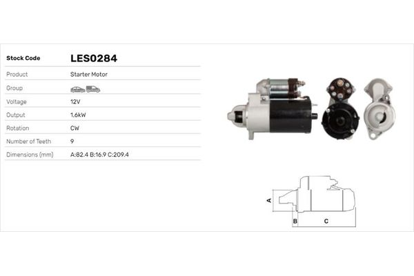 Marş Dinamosu  LUCAS ELEKTRIK LES0284