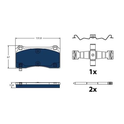 Fren Disk Balata Ön Tesla Model 3 (01.2019->)  TRW GDB2431BTE