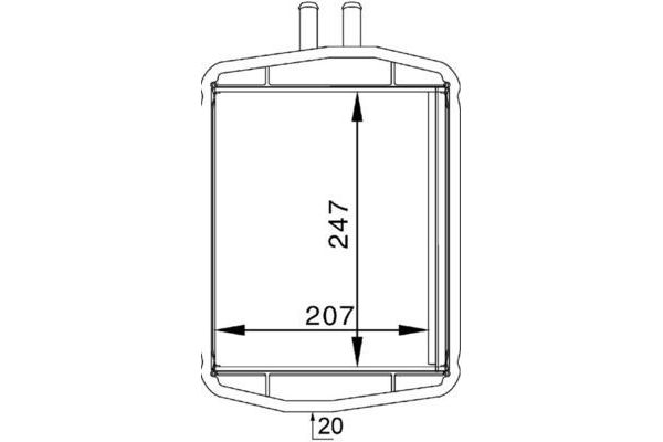 Kalorifer Radyatörü  Ford Streetka (CCS)(01.2003->)  MAHLE AH 152 000S